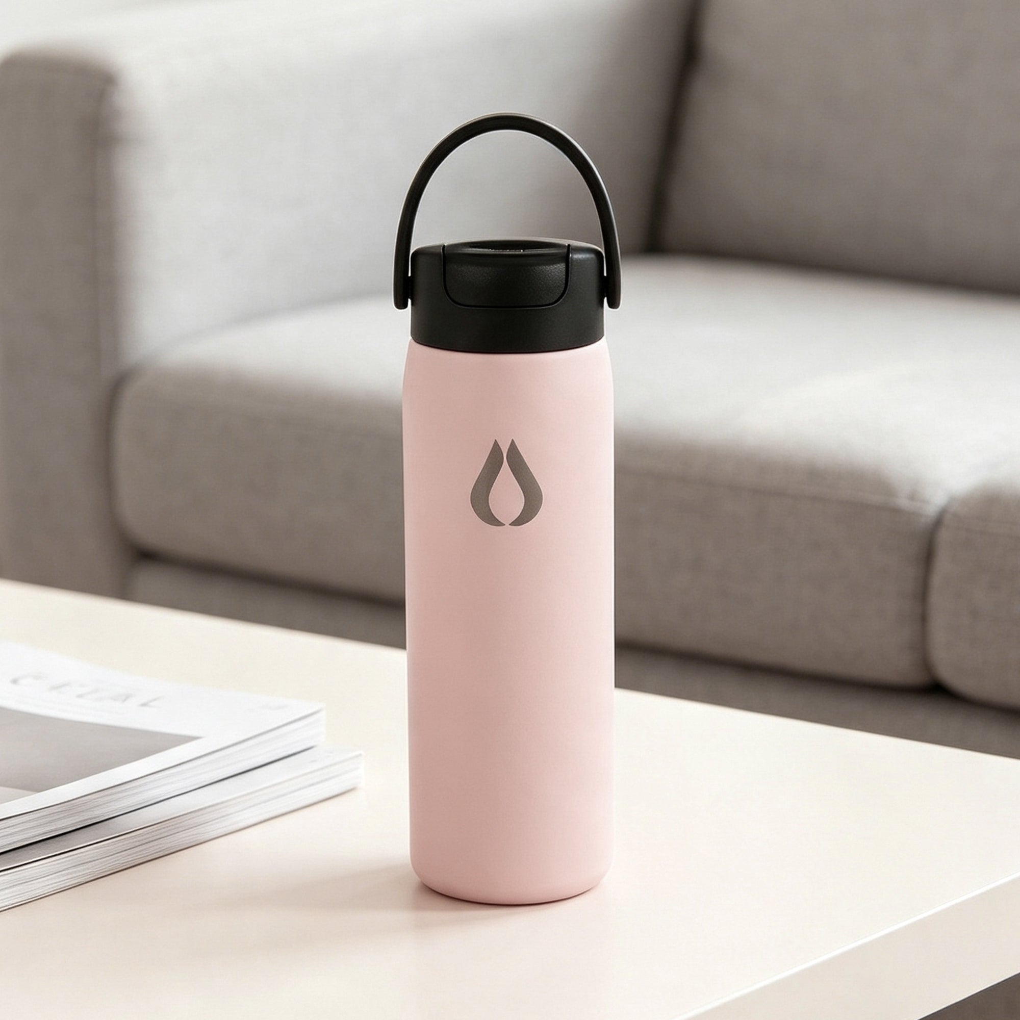 Vattenflaska - 2 i 1 - 710ML - Blush
