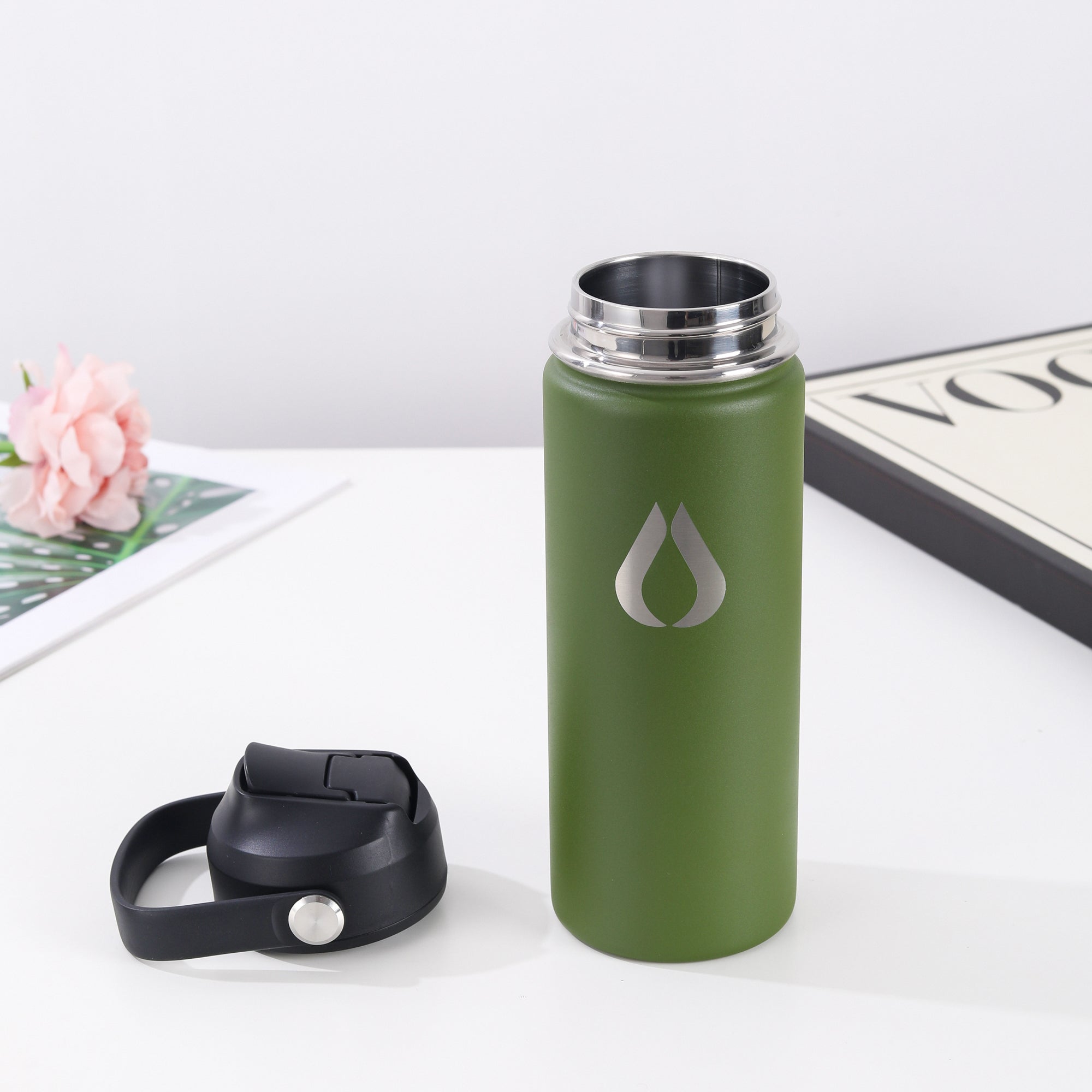 Vattenflaska - 500ML - Dark Olive