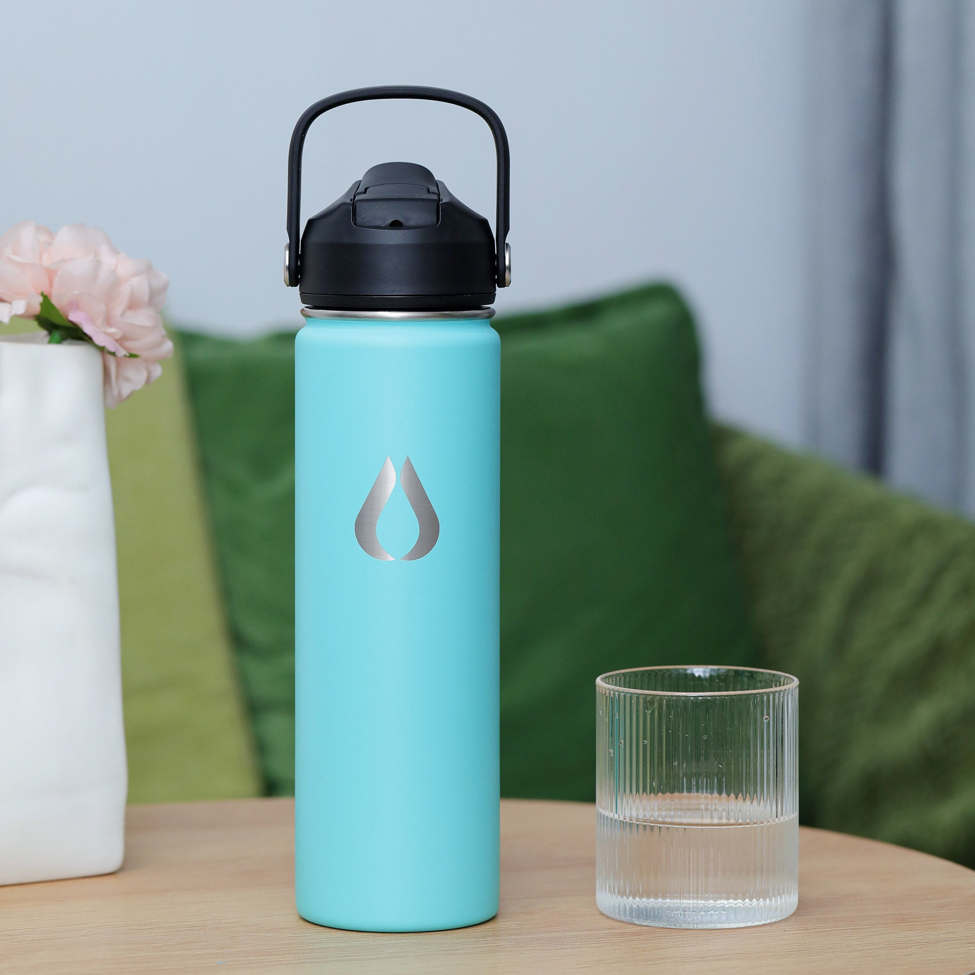 Vattenflaska - 650ML - Turkos