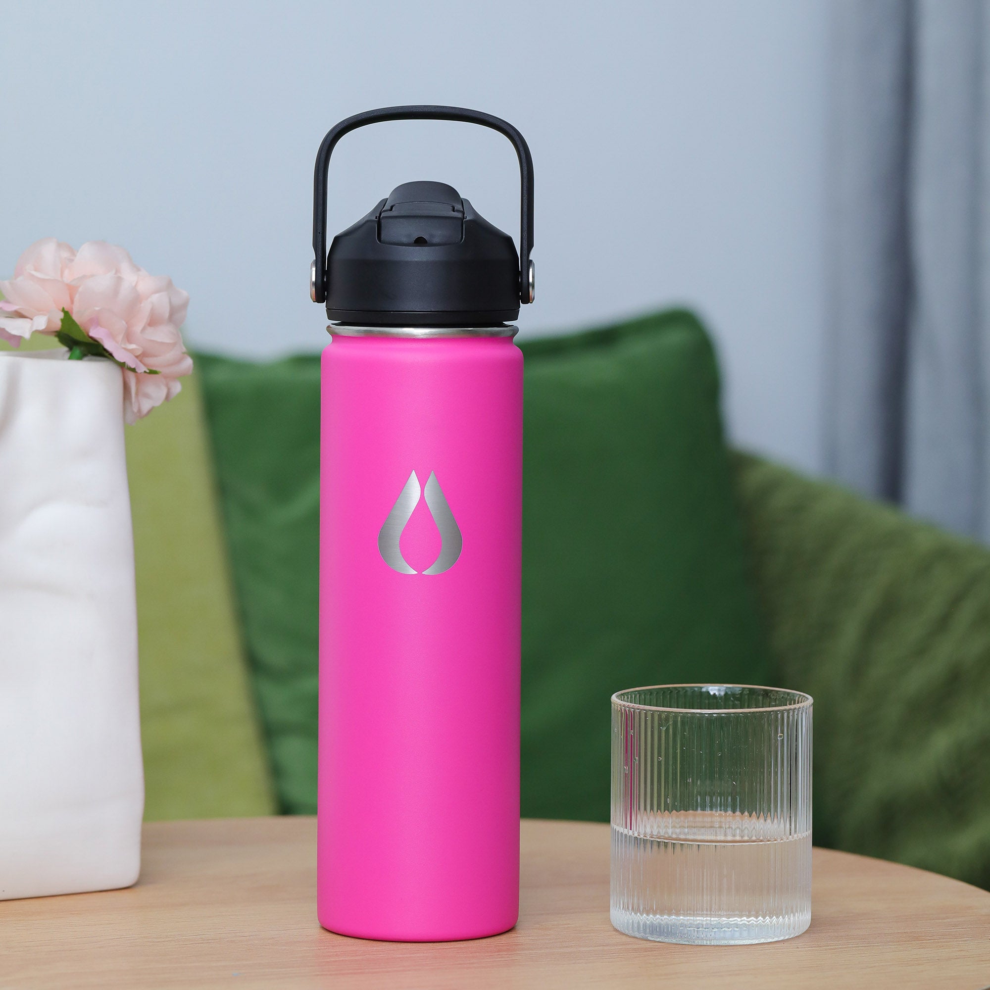 Vattenflaska - 650ML - Hot Pink