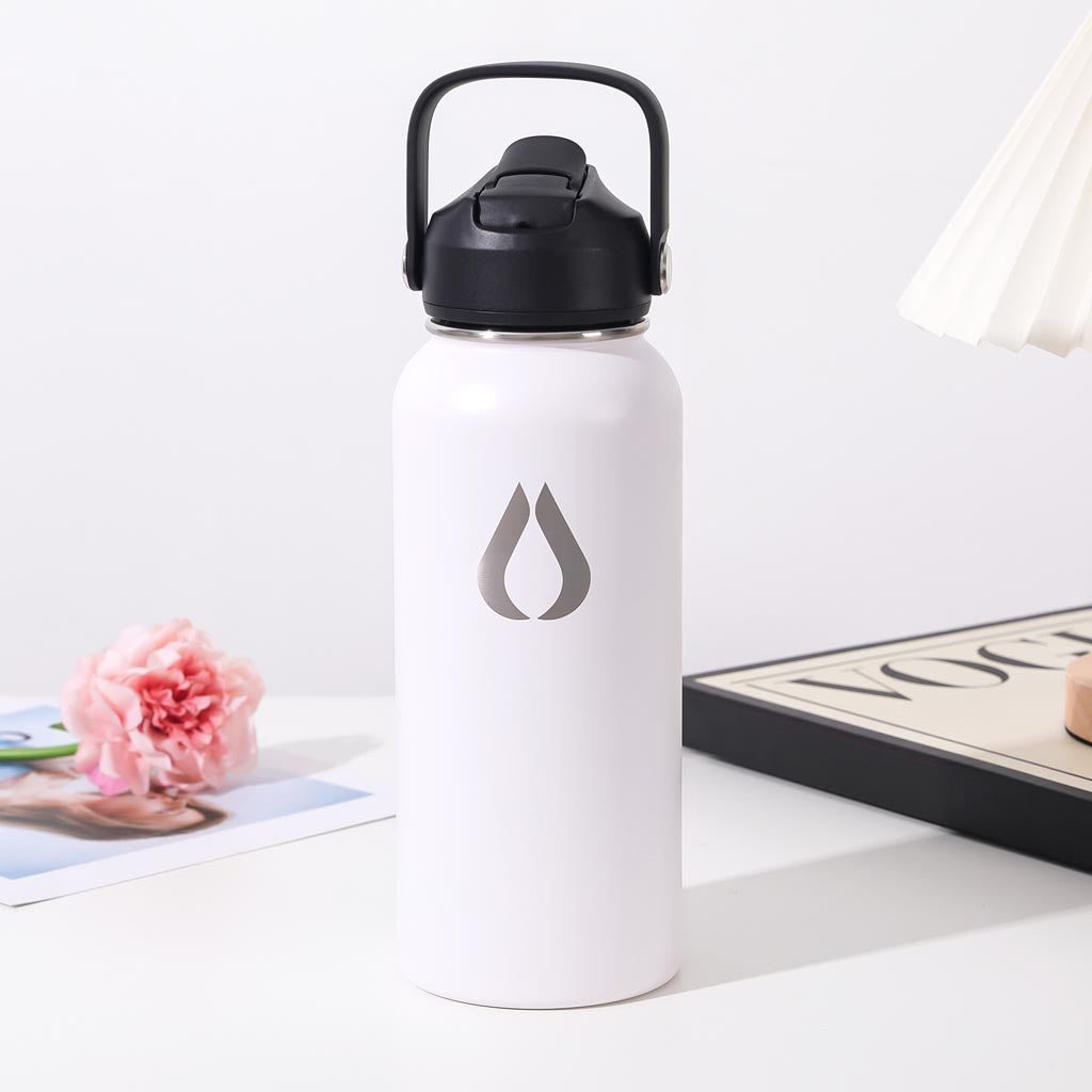 Vattenflaska - 960ML - Vit