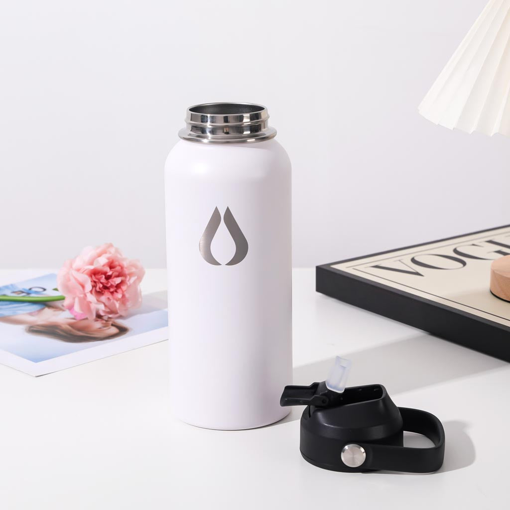 Vattenflaska - 960ML - Vit