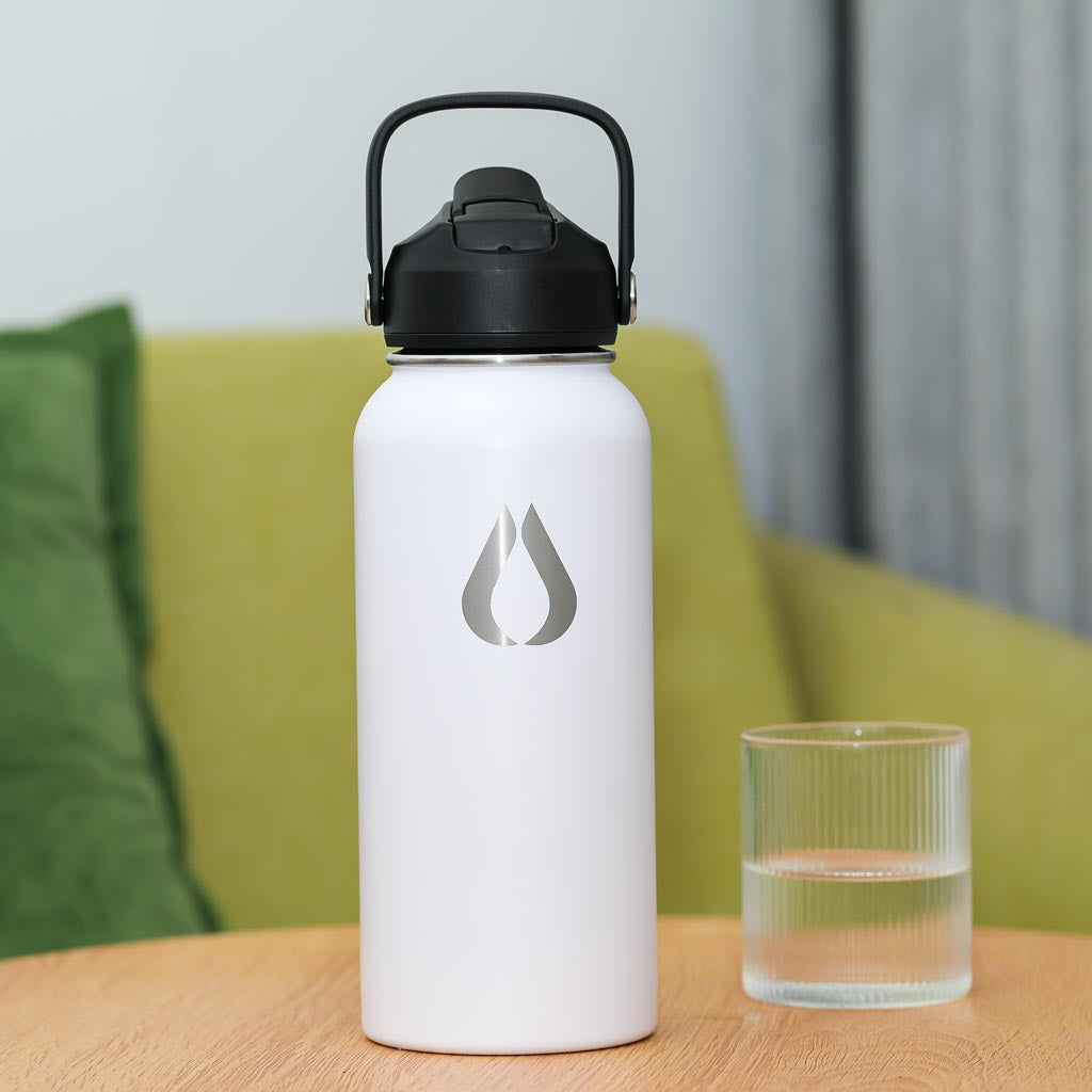 Vattenflaska - 960ML - Vit
