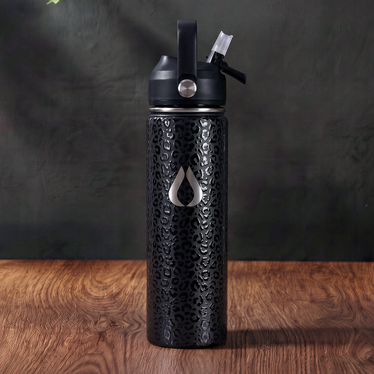Vattenflaska - 650ML - Black Leopard