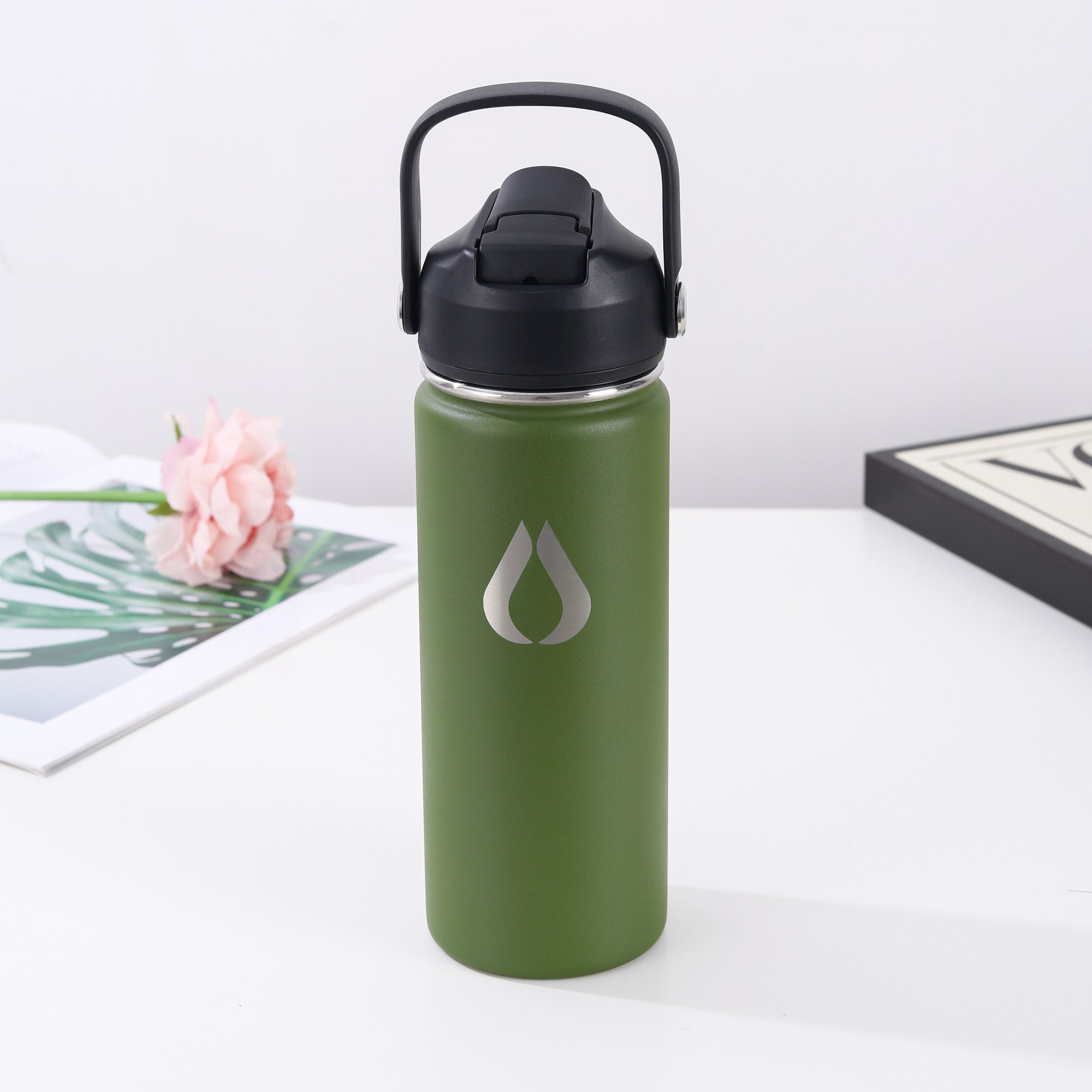 Vattenflaska - 500ML - Dark Olive