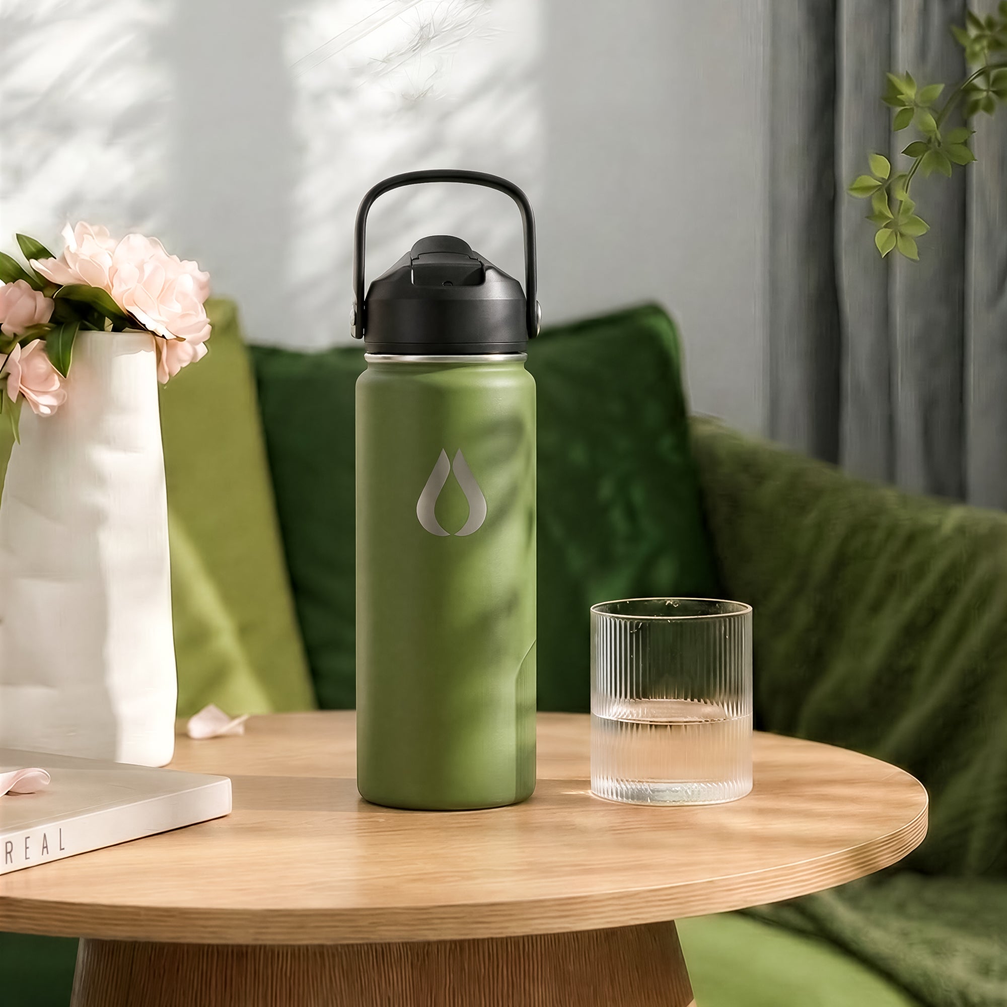 Vattenflaska - 500ML - Dark Olive