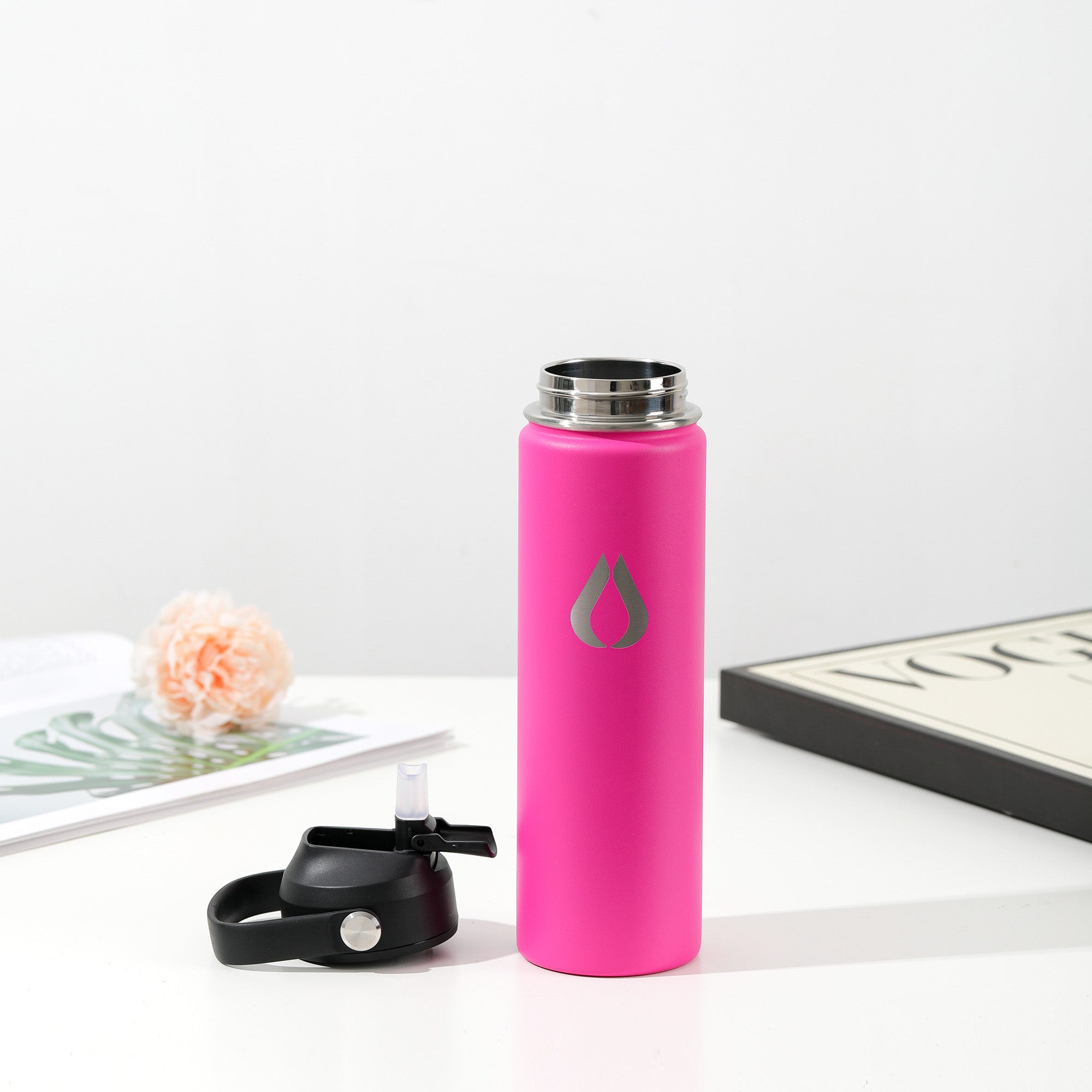 Vattenflaska - 650ML - Hot Pink