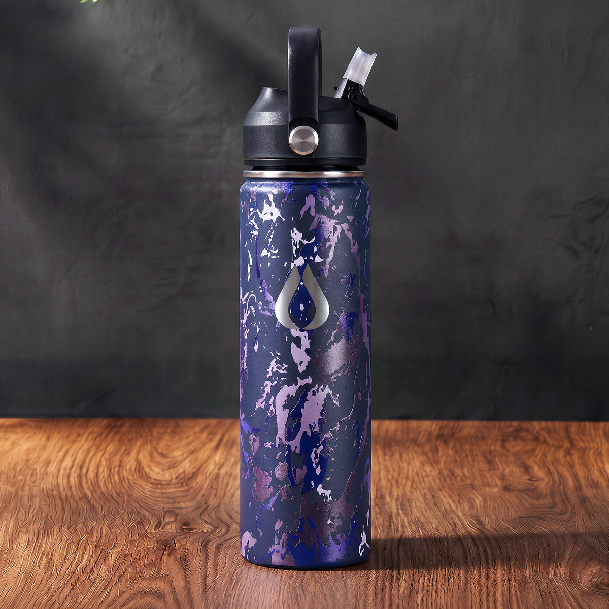 Vattenflaska - 650ML - Sapphire Marble